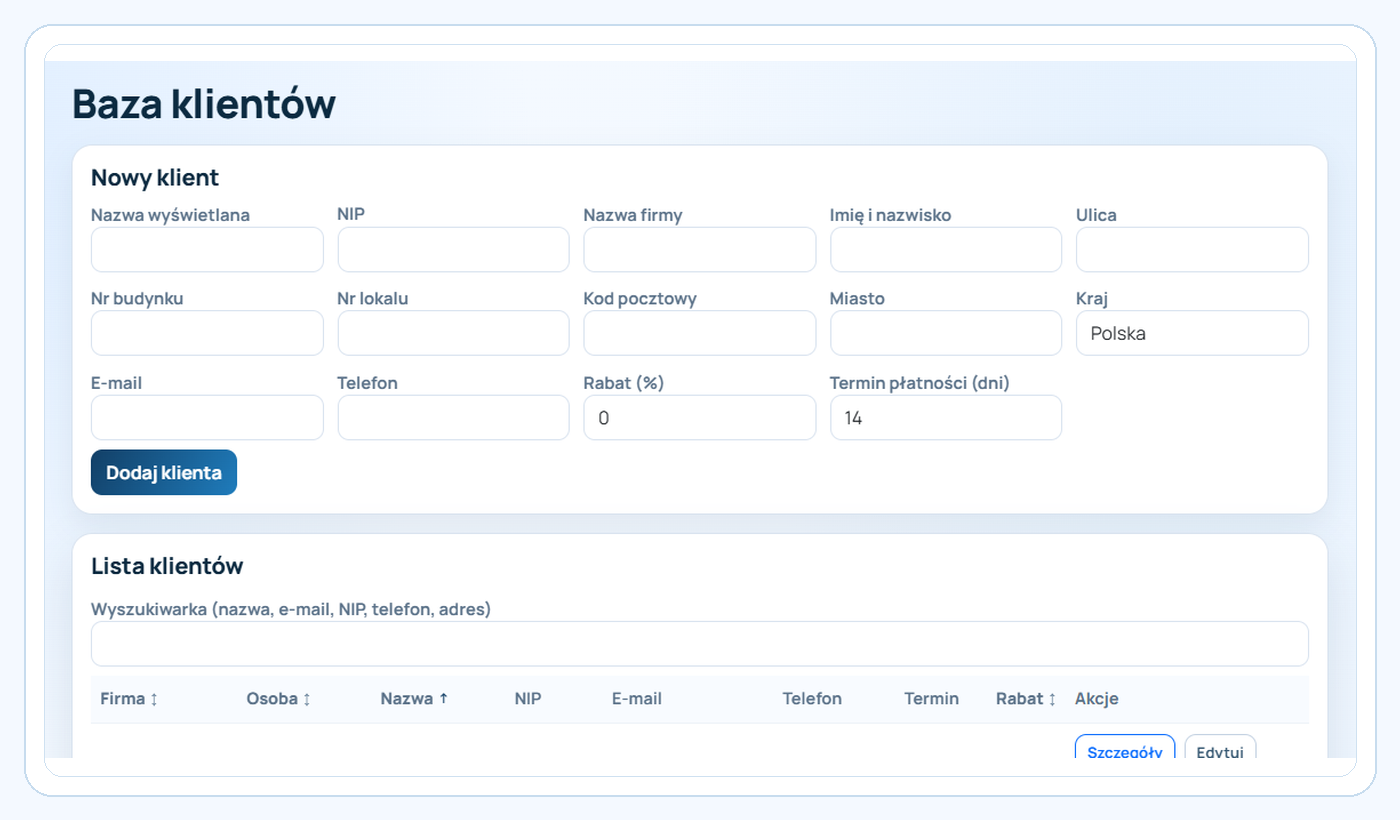 Lista klientów w Sidnej