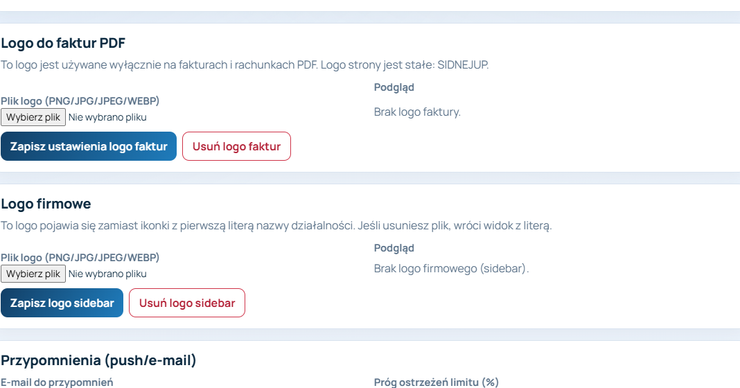 Ustawienia integracji Google Drive